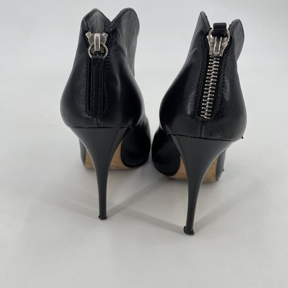 Giuseppe Zanotti Open Toe Ankle Boots Stiletto Sz 37 / US 7 Lamb Leather USED - Picture 5 of 12